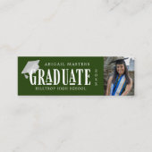 写真エレガント大学院名カードのスクリプト スキニー名刺 (正面)