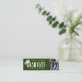 写真エレガント大学院名カードのスクリプト スキニー名刺 (スタンド正面)