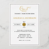 写真エレガント大学院生スクリプト 箔招待状 (裏面)