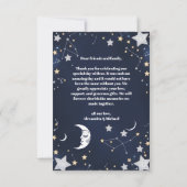 写真エレガント天の三日月結婚月 サンキューカード (裏面)