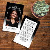写真エレガント好きモダンメモリ祈りの言葉カード