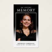 写真エレガント好きモダンメモリ祈りの言葉カード (正面)