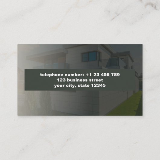 写真エレガント実在不動産業者 名刺 (裏面)