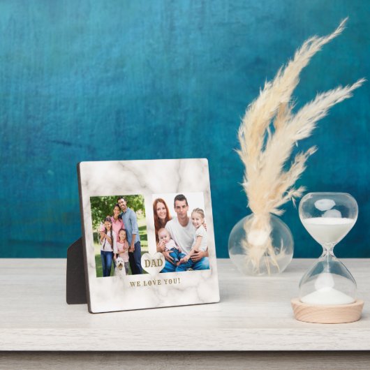 写真エレガント家族コラージュ父の日 フォトプラーク (インサイチュ)