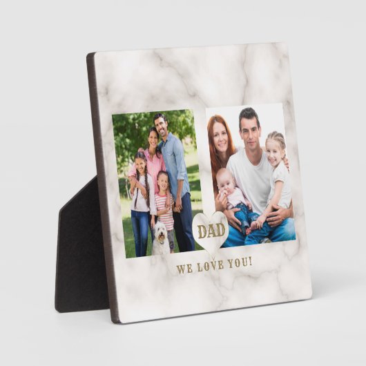 写真エレガント家族コラージュ父の日 フォトプラーク (正面)