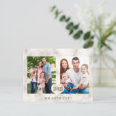 写真エレガント家族コラージュ父の日 ポストカード (スタンド正面)