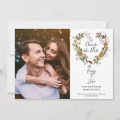 写真エレガント延期キャンセル日の変更 招待状 (正面)