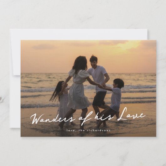 写真エレガント彼の疑問に思愛の宗教 シーズンカード (正面)