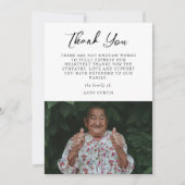 写真エレガント悔やみや弔慰書道サンキューカード サンキューカード (正面)