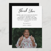 写真エレガント悔やみや弔慰書道サンキューカード サンキューカード (正面/裏面)