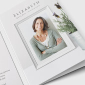 写真エレガント悔やみや弔慰葬儀サンキューカード カード