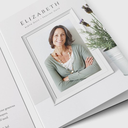 写真エレガント悔やみや弔慰葬儀サンキューカード カード