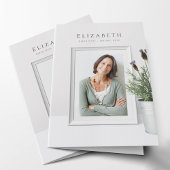 写真エレガント悔やみや弔慰葬儀サンキューカード カード