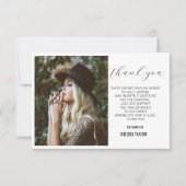 写真エレガント悔やみや弔慰葬儀パーソナライズされた サンキューカード (正面)