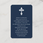 写真エレガント悔やみや弔慰葬儀祈りの言葉カード 名刺 (裏面)