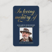 写真エレガント悔やみや弔慰葬儀祈りの言葉カード 名刺 (正面)