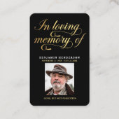 写真エレガント悔やみや弔慰葬儀祈りの言葉カード 名刺 (正面)