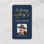 写真エレガント悔やみや弔慰葬儀祈りの言葉 コーリングカード (正面)