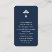 写真エレガント悔やみや弔慰葬儀祈りの言葉 コーリングカード (裏面)