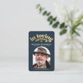 写真エレガント悔やみや弔慰葬祈りの言葉カード 名刺 (スタンド正面)