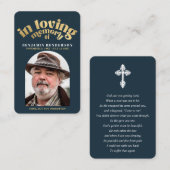 写真エレガント悔やみや弔慰葬祈りの言葉カード 名刺 (正面/裏面)