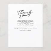 写真エレガント手書き結婚サンキューカード (裏面)