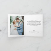 写真エレガント折り畳み結婚サンキューカード サンキューカード (内部)
