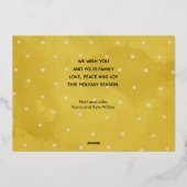 写真エレガント数々のの喜び金ゴールド 箔シーズンカード (裏面)