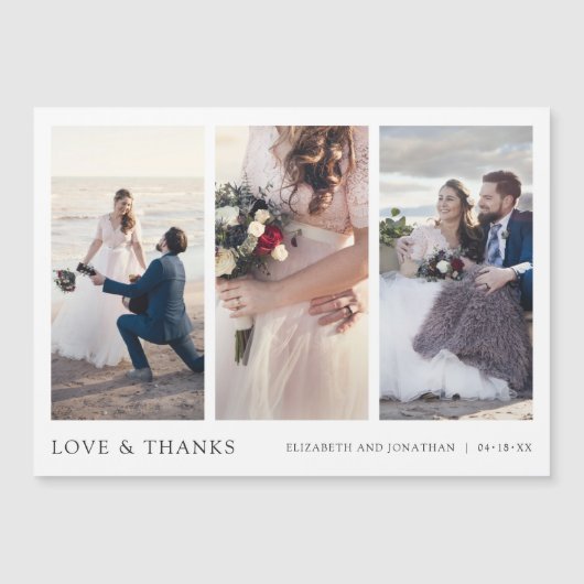 写真エレガント数々の結婚のThanks You Magnet (正面)