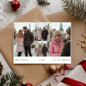 写真エレガント新婚とメリークリス結婚したマス シーズンカード