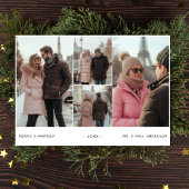 写真エレガント新婚とメリークリス結婚したマス シーズンカード