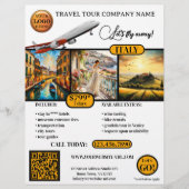 写真エレガント旅行テンプレート チラシ (正面)