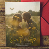 写真エレガント日モダン付カードの保存 セーブザデート