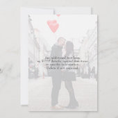 写真エレガント日付のカー結婚ドを保存 招待状 (裏面)