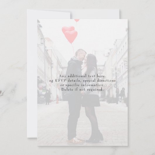 写真エレガント日付のカー結婚ドを保存 招待状 (裏面)