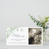 写真エレガント日付の保存招待状 セーブザデート (スタンド正面)
