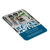 写真エレガント日付の保存招待状 マグネット (右側)