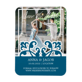 写真エレガント日付の保存招待状 マグネット