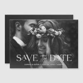 写真エレガント日付の保存 マグネット招待状 (正面/裏面)