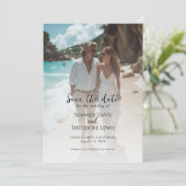 写真エレガント日付の招待を保存 招待状 (スタンド正面)