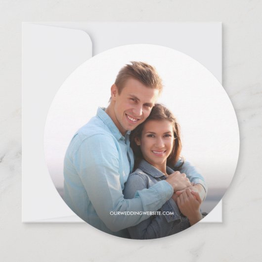 写真エレガント日付の自然ユニークを保存インスパイアする 招待状 (裏面)