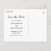 写真エレガント日付はがきを保存 案内ポストカード (裏面)