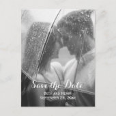 写真エレガント日付はがきを保存 案内ポストカード (正面)