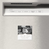 写真エレガント日付マグネットを保存（薄茶色） マグネット (インサイチュ (食洗機))