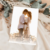 写真エレガント書結婚式の日付の保存 招待状