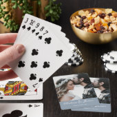 写真エレガント書道の結婚ほこりっぽい青 トランプ (インサイチュ)