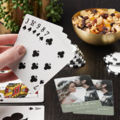 写真エレガント書道結婚のセージ緑 トランプ (インサイチュ)