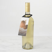 写真エレガント書道結婚の ボトルネックタグ (アングル)