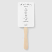 写真エレガント書道結婚式 プログラムハンドファン ハンドファン (裏面)