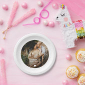 写真エレガント書道赤ちゃんシャワーこんにちはベビー ペーパープレート (パーティー)